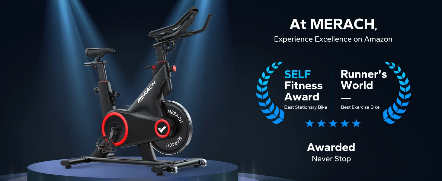 MERACH Indoor Exercise Bike with Auto Resistance Bluetooth Stationary Bike with APP Data Tracking & Tablet Holder Cycling Bike