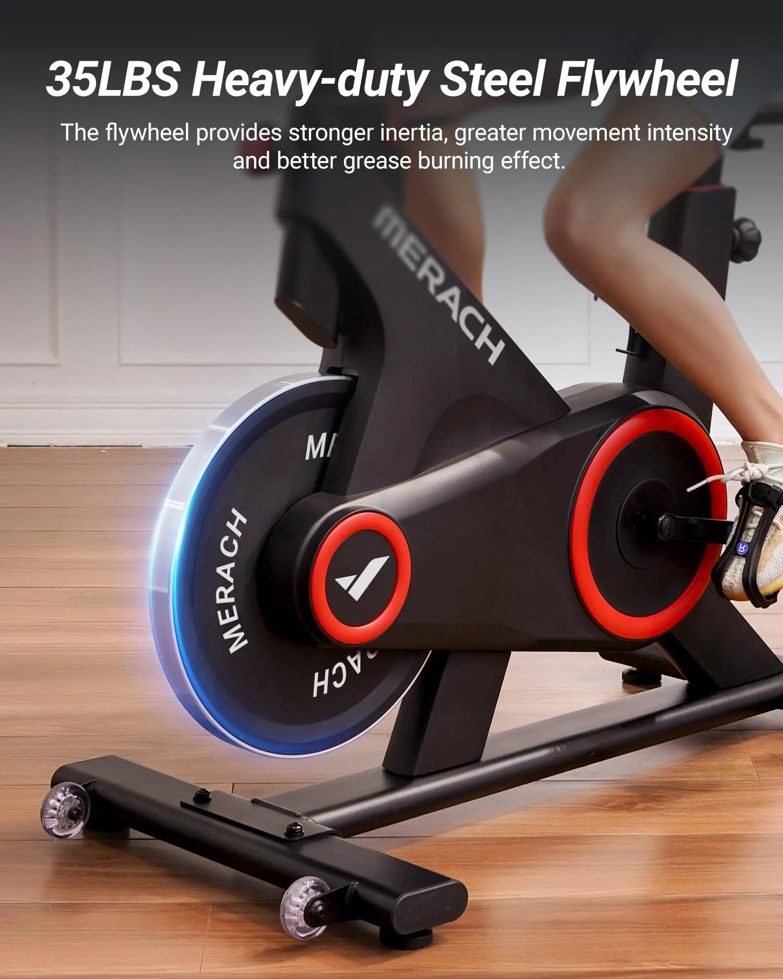 MERACH Indoor Exercise Bike with Auto Resistance Bluetooth Stationary Bike with APP Data Tracking & Tablet Holder Cycling Bike