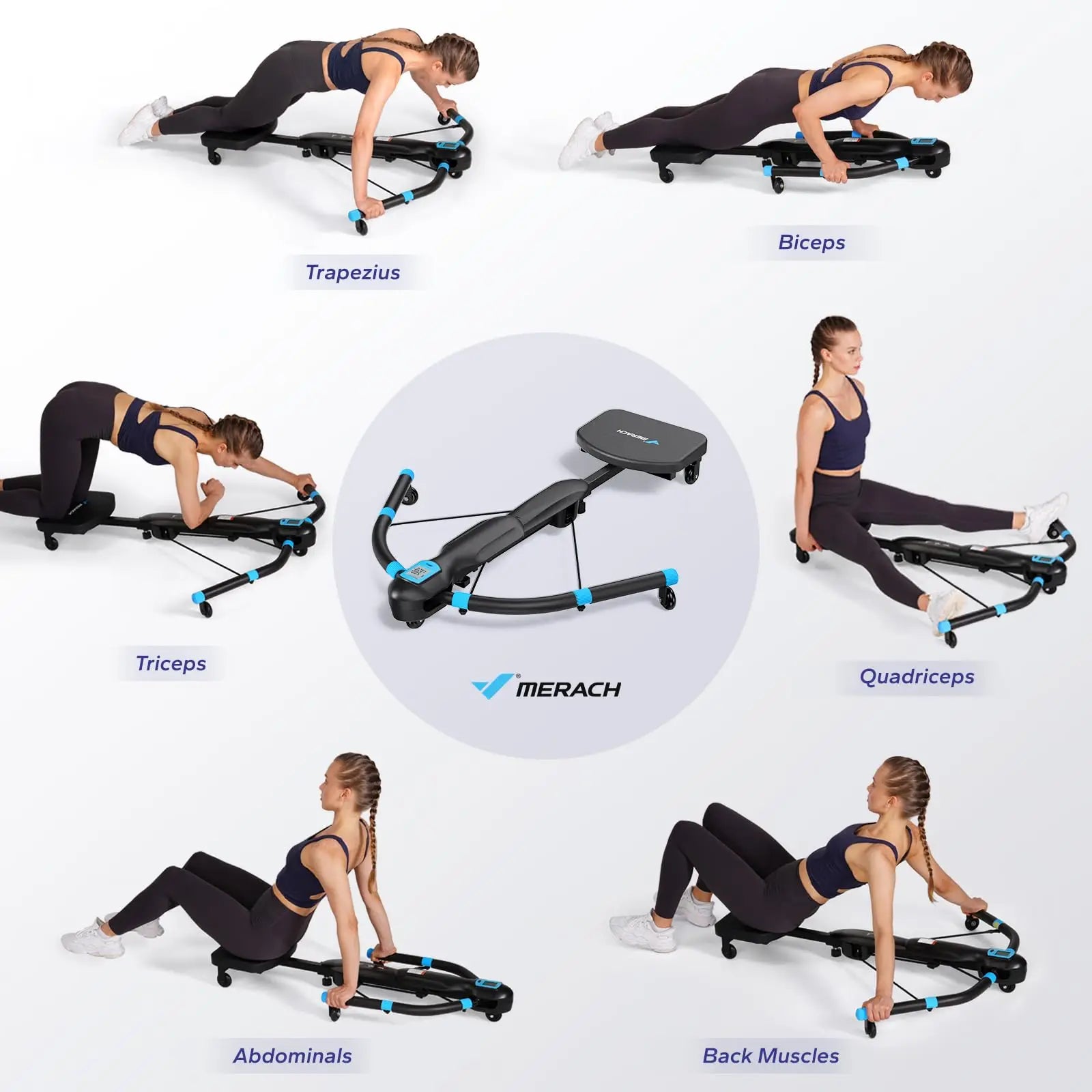 MERACH Core Trainers Ab Machines- Rowing Machine,  Belly Training Dragonfly Machine for Home Gym Multifunctional Fitness Equipment