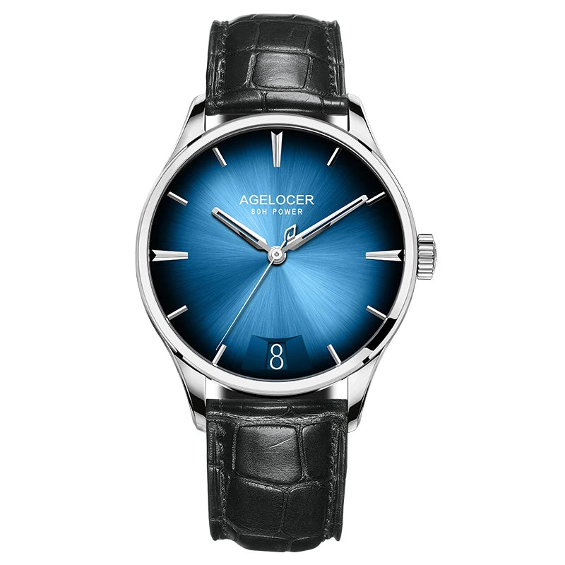 AGELOCER Original Budapest Watch -Men's Vogue Formal Big Calendar Automatic Mechanical Watch