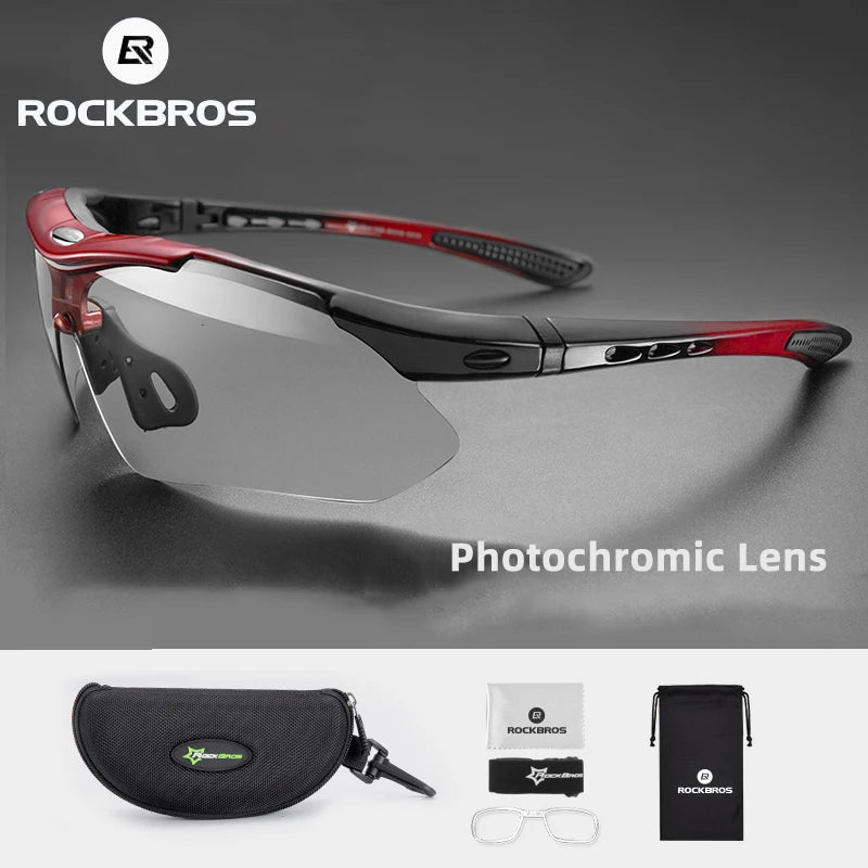 ROCKBROS Photochromic Cycling UV400 Sports Eyewear Ultralight Riding MTB Sunglasses