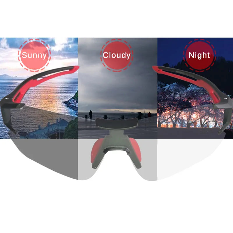 ROCKBROS Photochromic Cycling UV400 Sports Eyewear Ultralight Riding MTB Sunglasses