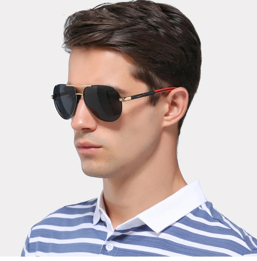 CLLOIO Men Classic Vintage Aluminum Polarized Driving Pilot Designer Sunglasses - DeRae's Shop For Goods