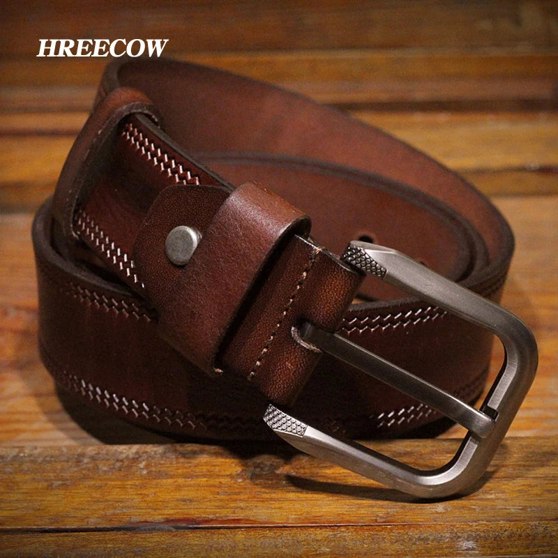 Men's Luxury Full Grain Cowhide Genuine Leather Belt