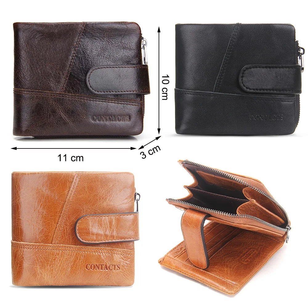 CONTACT'S Leather Long Men`s Quality Clutch Bag Wallets with Design Credit Card Holder and Coin Pockets
