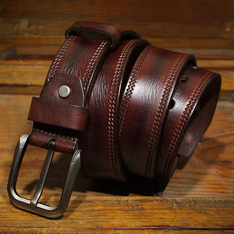 Men's Luxury Full Grain Cowhide Genuine Leather Belt