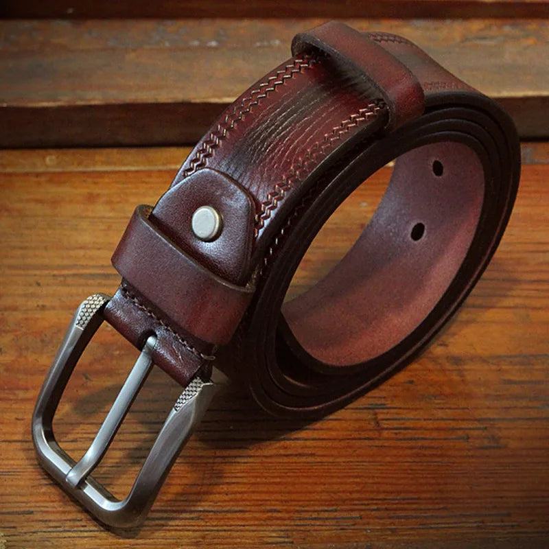 Men's Luxury Full Grain Cowhide Genuine Leather Belt