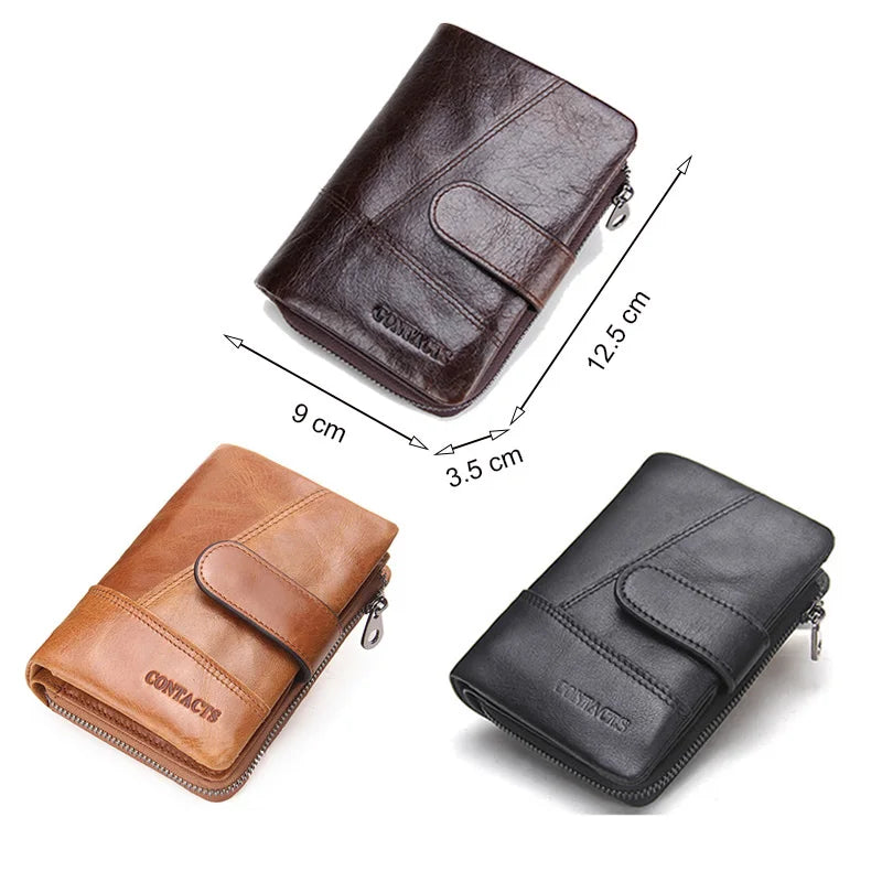 CONTACT'S Leather Long Men`s Quality Clutch Bag Wallets with Design Credit Card Holder and Coin Pockets