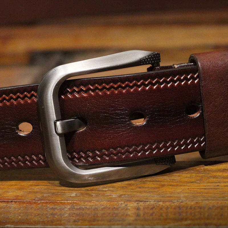 Men's Luxury Full Grain Cowhide Genuine Leather Belt