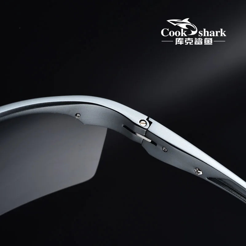 Cook Shark Polarizing Men's Driving Sunglasses with Special Trend Color Adjustment