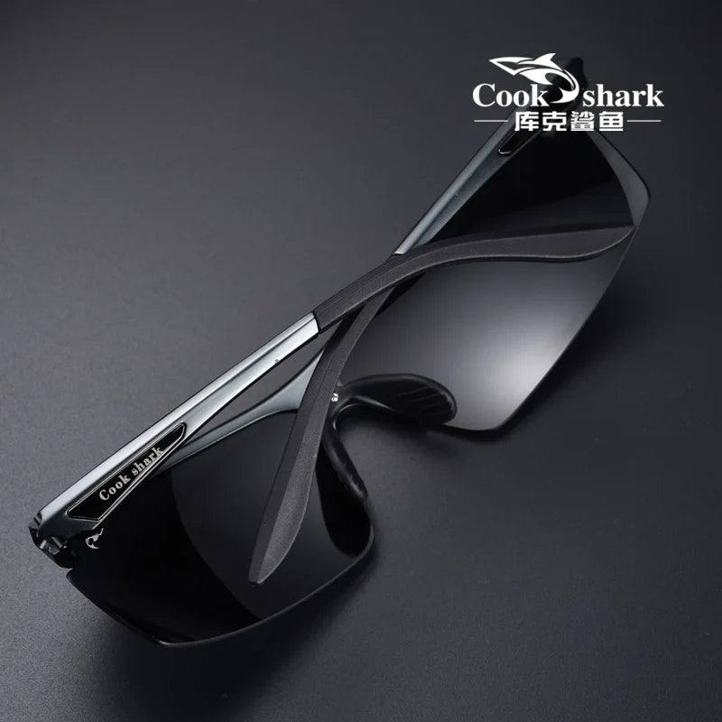 Cook Shark Polarizing Men's Driving Sunglasses with Special Trend Color Adjustment
