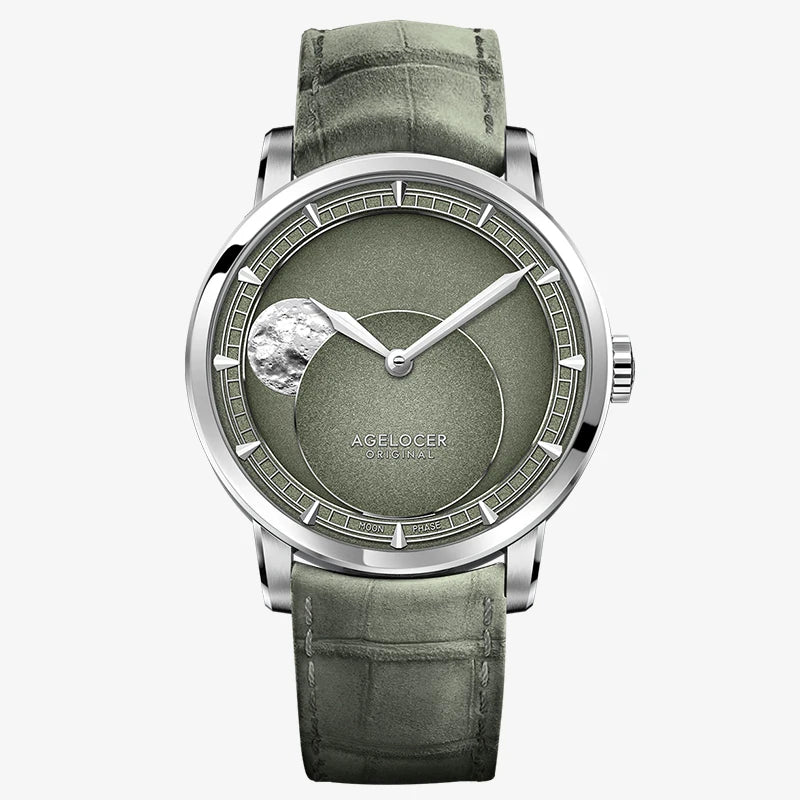 AGELOCER  Major Breakthrough 29.51-Days MoonPhase Original Astronomer Men's Mechanical Watch.