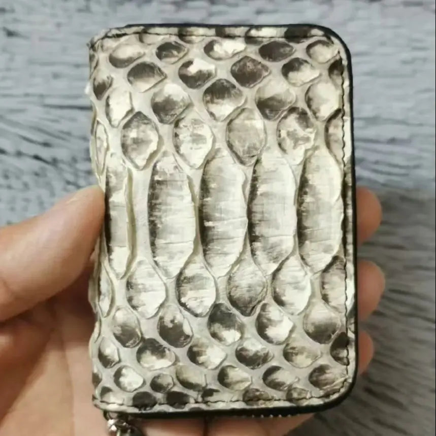 2025 New Designer Snake Leather Men's Card Holder- Genuine Leather Multi Card Slots Bag 45