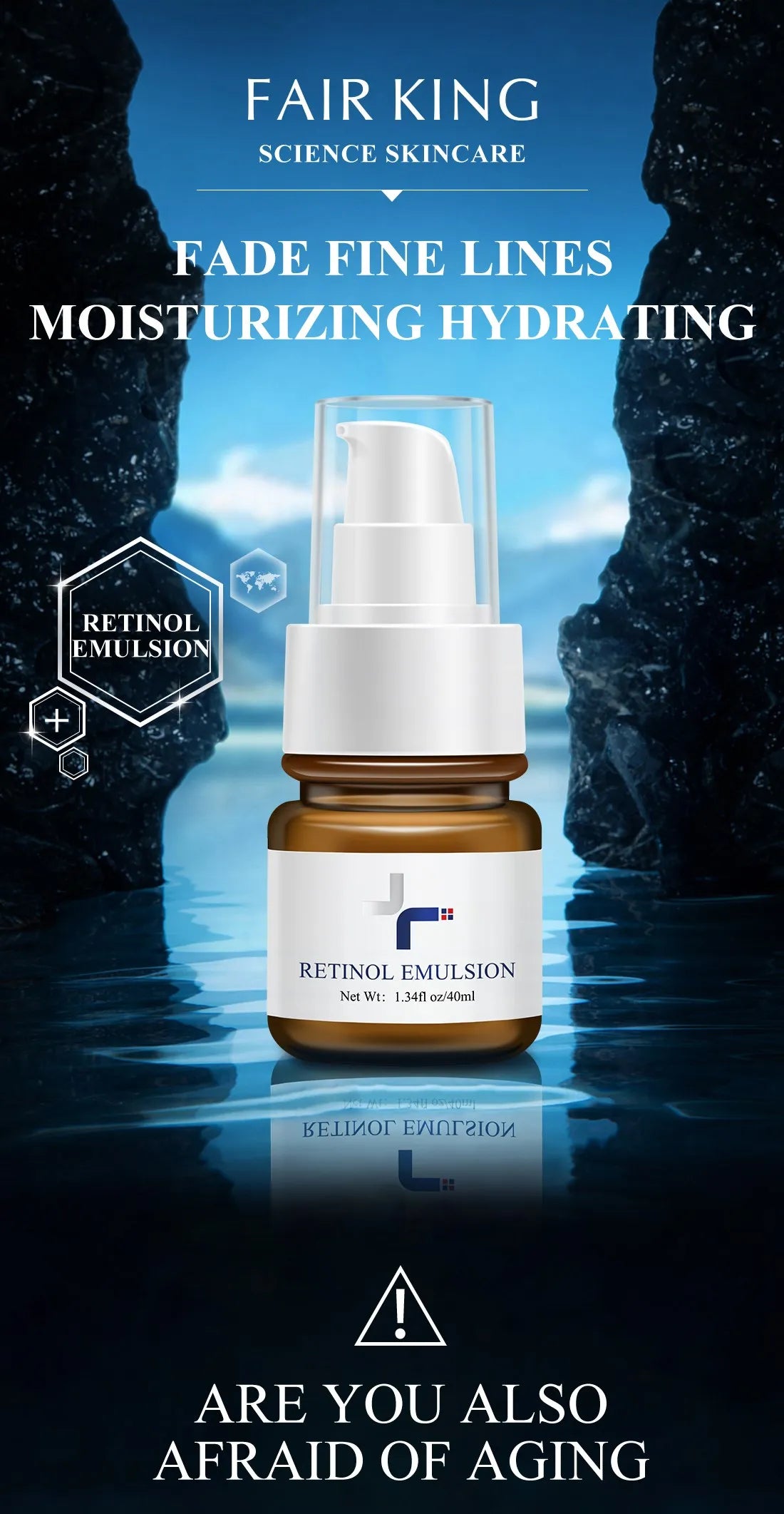 FAIR KING Retinol Anti-Wrinkle Face Lotion Improve Dullness, Brighten and Tones Facial Skin Reducing Fine Lines - DeRae's Shop For Goods