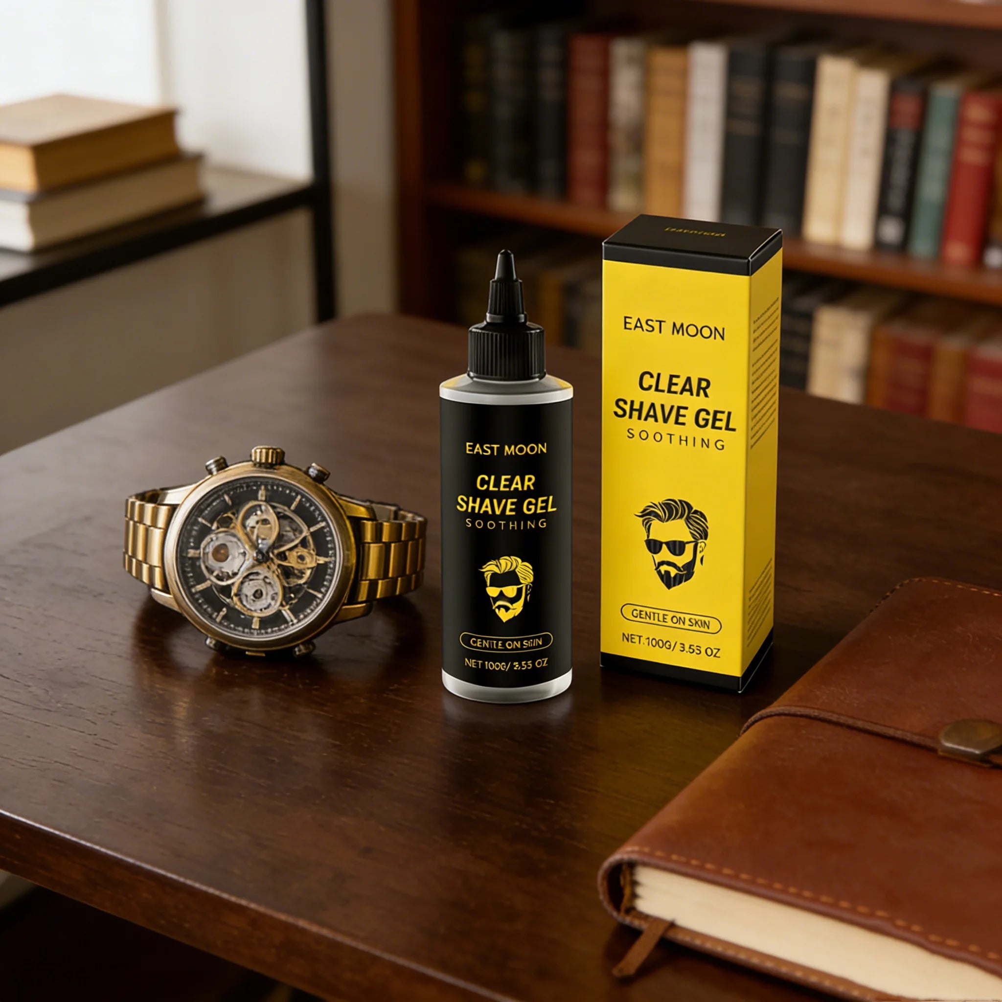 East Moon Man Shaving Care Gel- Relieving Red Sooth Pain Moisturize Damage Growth Inhibition Painless Shave Body Hair Remove Gels