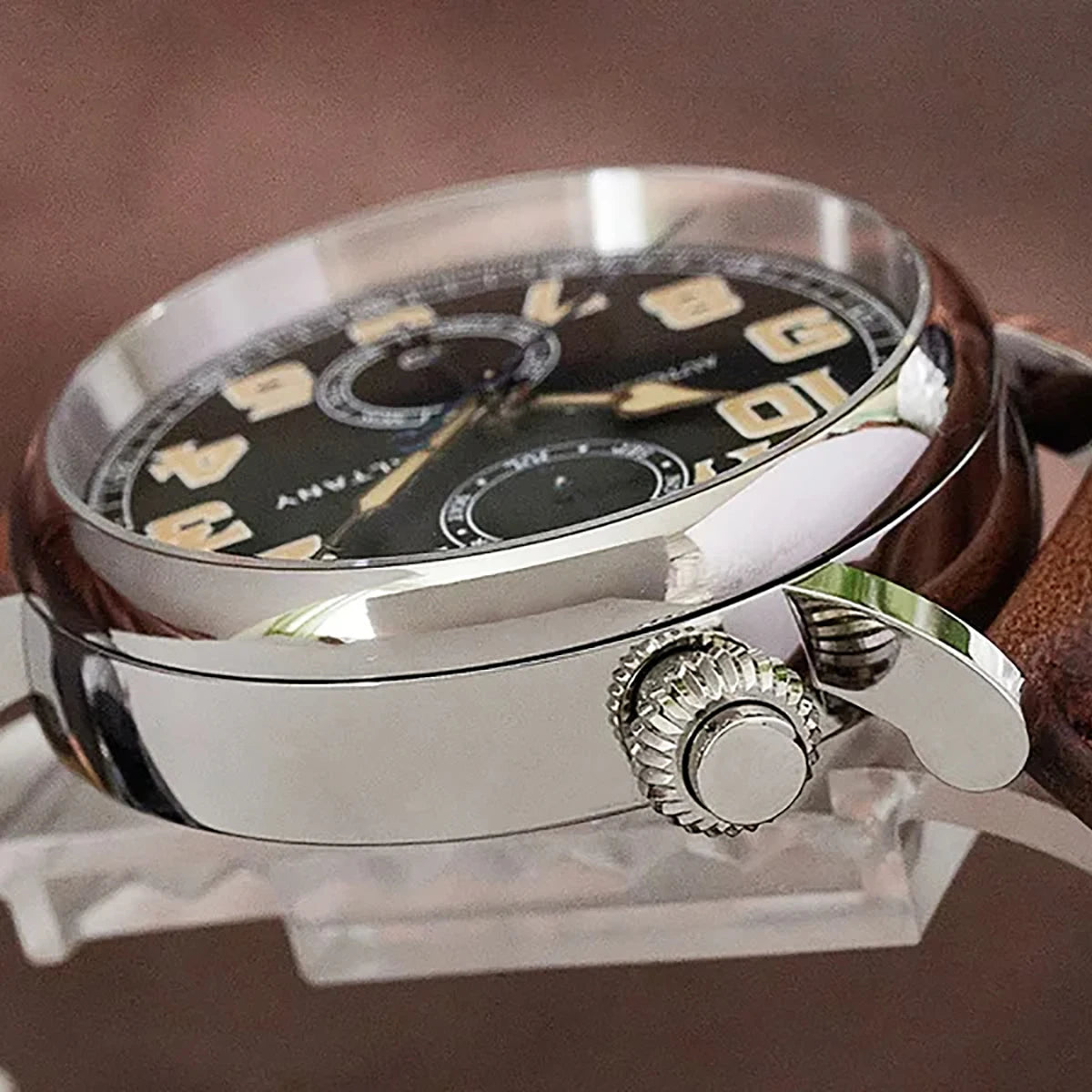 Baltany 1935 S6047 Retro Men's Automatic Mechanical Watch -Luxury Sapphire Waterproof 5Bar Super Glow C3 Reloj Hombre Watch