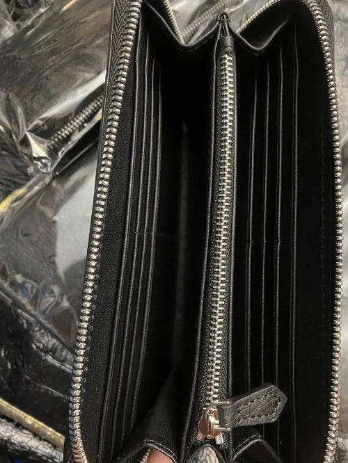 Teemzone Designer Luxury Crocodile Skin Men Long Wallets Leisure Genuine Leather Clutch Bag Lage Capacity Zipper Wallet 45