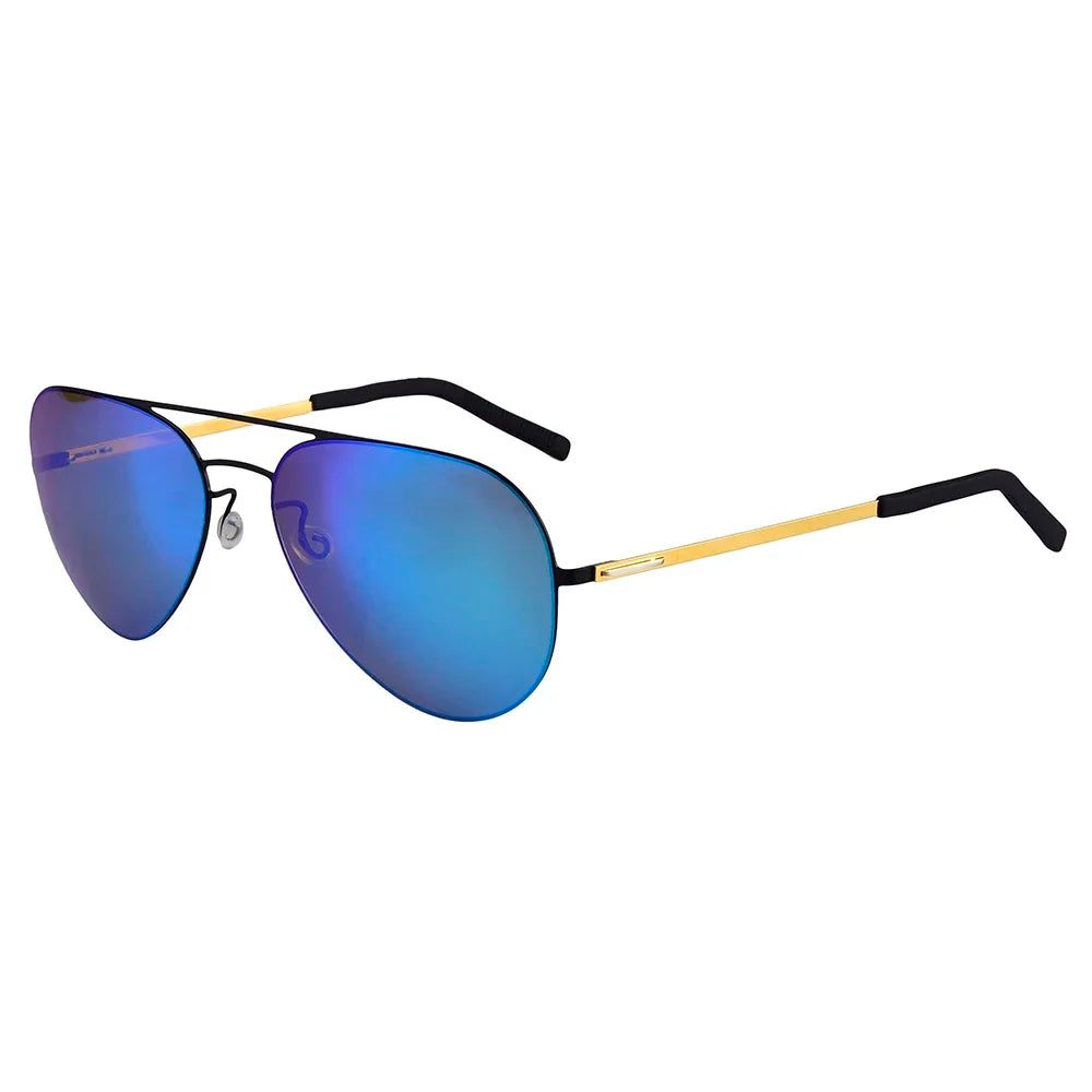 Denmark Designer Pilot Sunglasses -Unisex Polarized Oval Sun Glasses for Everyday, Fishing, or Driving Anti Glare Double-Beam Eyewear