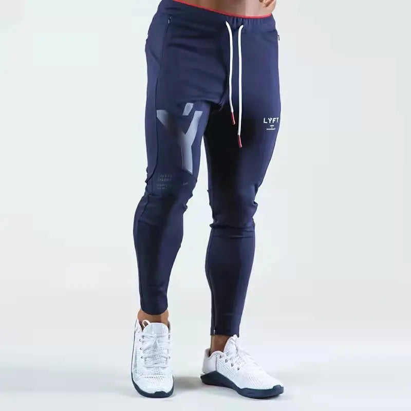 Lyft Men's Breathable Bundle Mouth Zipper Trousers, Leisure Fitness Pants, Free Freight Sports Pants