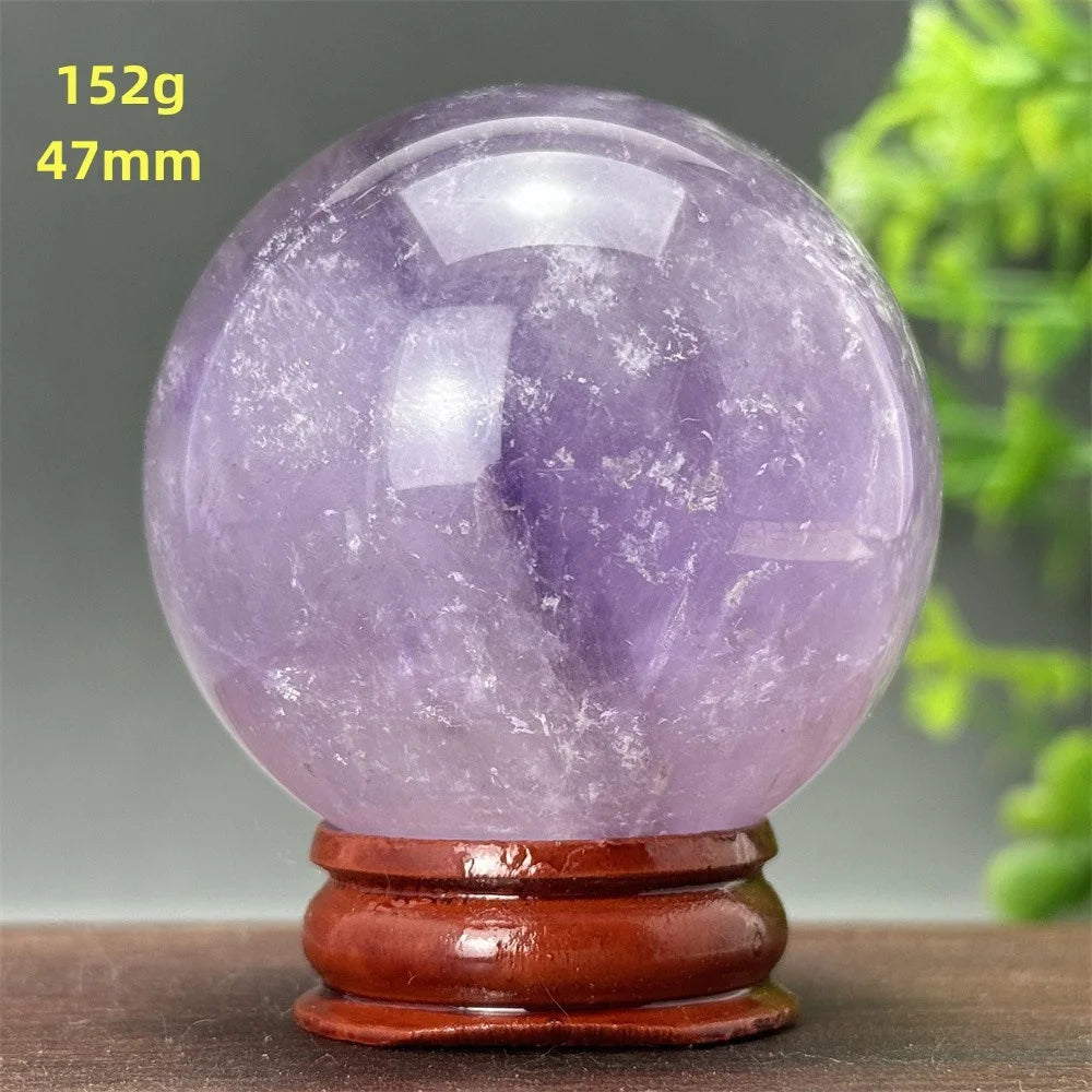 Natural Amethyst Ball Quartz Crystal Ball- Home, Office Decoration Energy Wicca Reiki Spiritual Meditation Witchcraft Divination