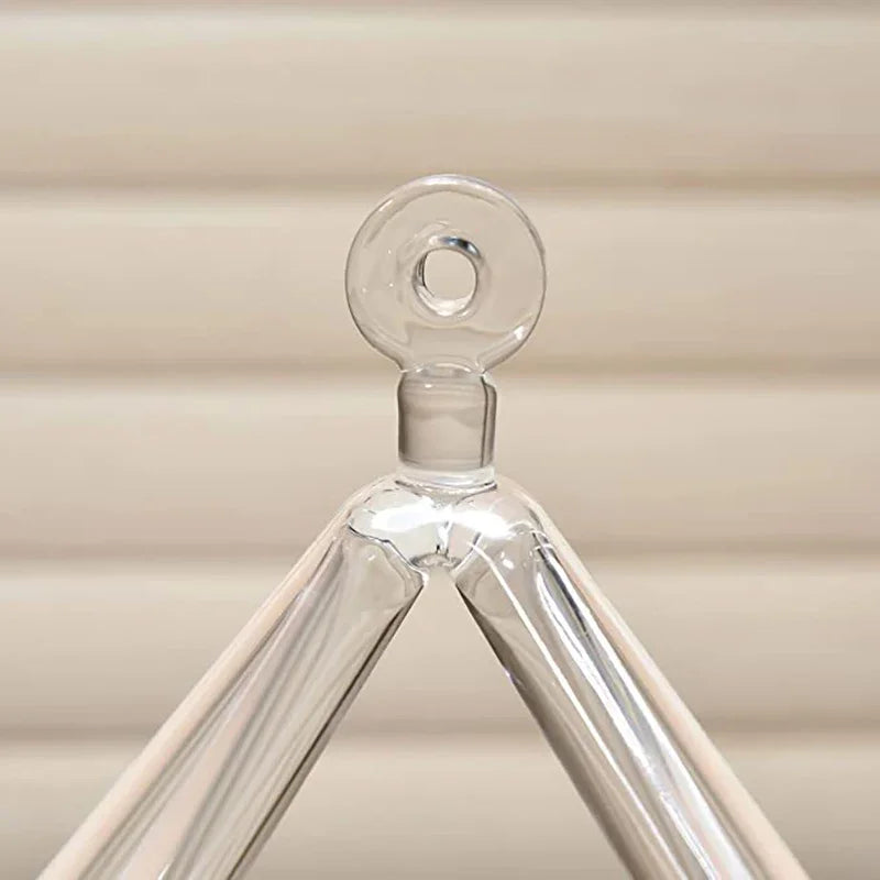 3-8 Inch Crystal Pyramid Yoga Meditation Singing Sound Healing Instruments Triangular Tower