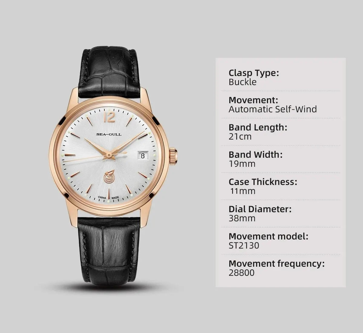 Seagull Men's Watch Classic Retro 51 Re-Edition Gold Dial Automatic Mechanical Wristwatch- Relogio Masculino D51SG