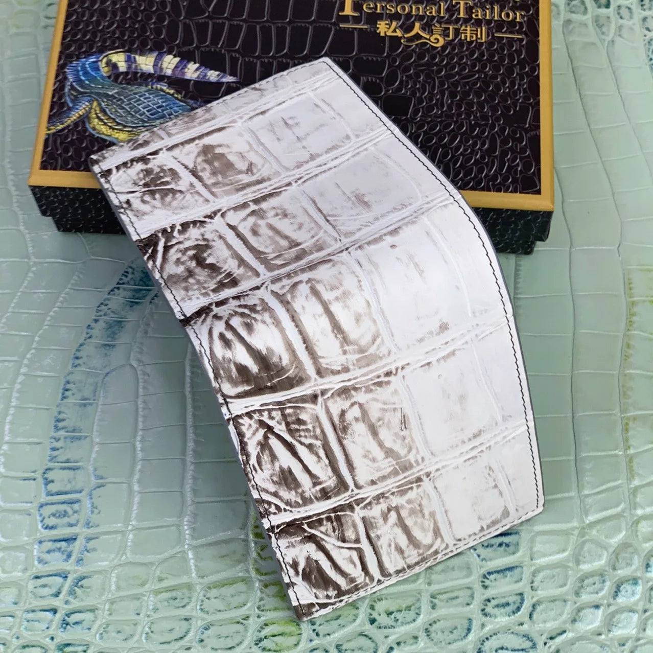 2025 Himalaya White Crocodile Leather High-End Men's Wallet -Genuine Leather Anti-theft Brush Pocket Short Wallet 45