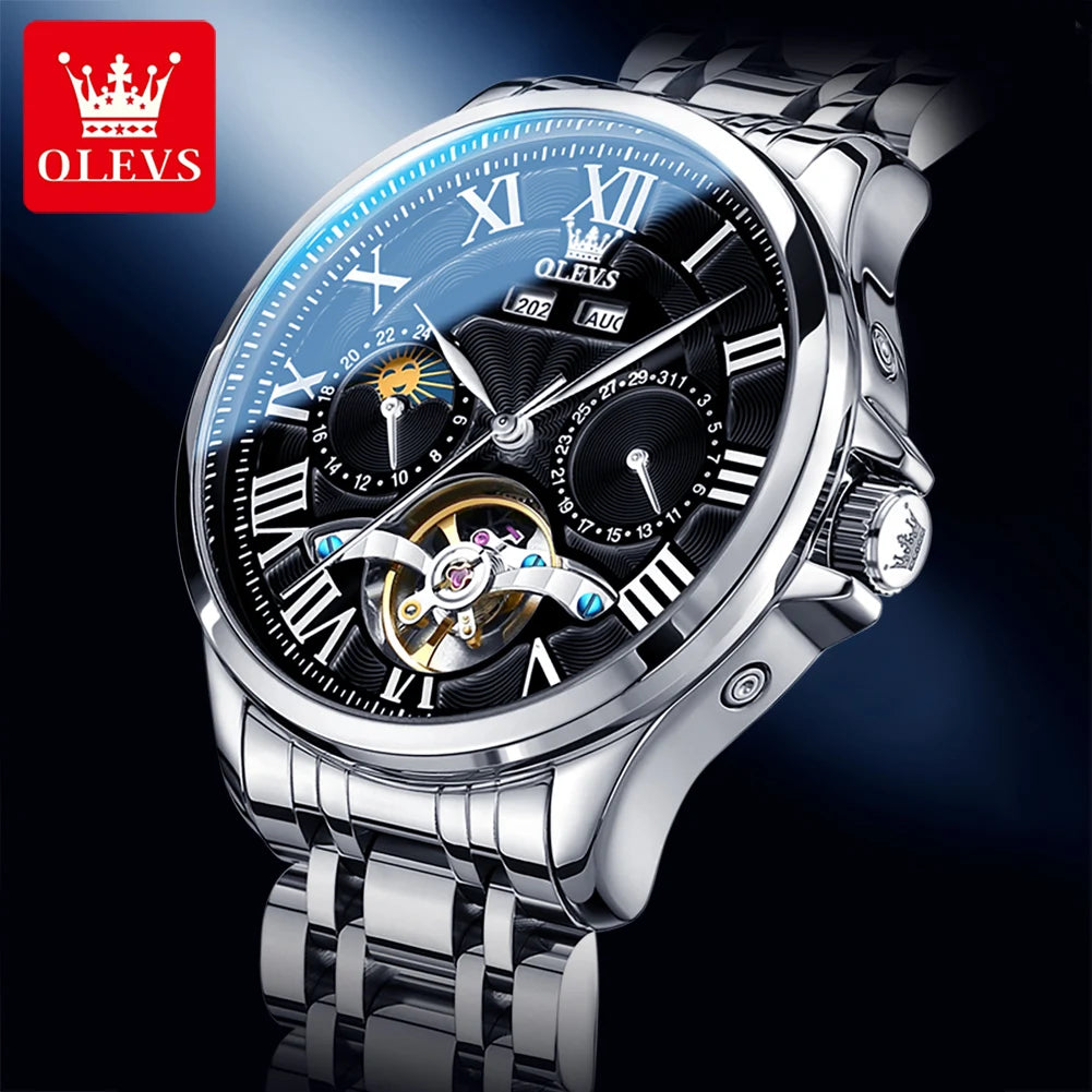 OLEVS 7013 Automatic Luxury Watch for Men- Multifunctional and Waterproof. - DeRae's Shop For Goods