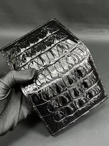 New Designer Crocodile Leather Men Wallets- Business Genuine Leather Men`s Money Bag Leisure Brown Card Holder Purse 45