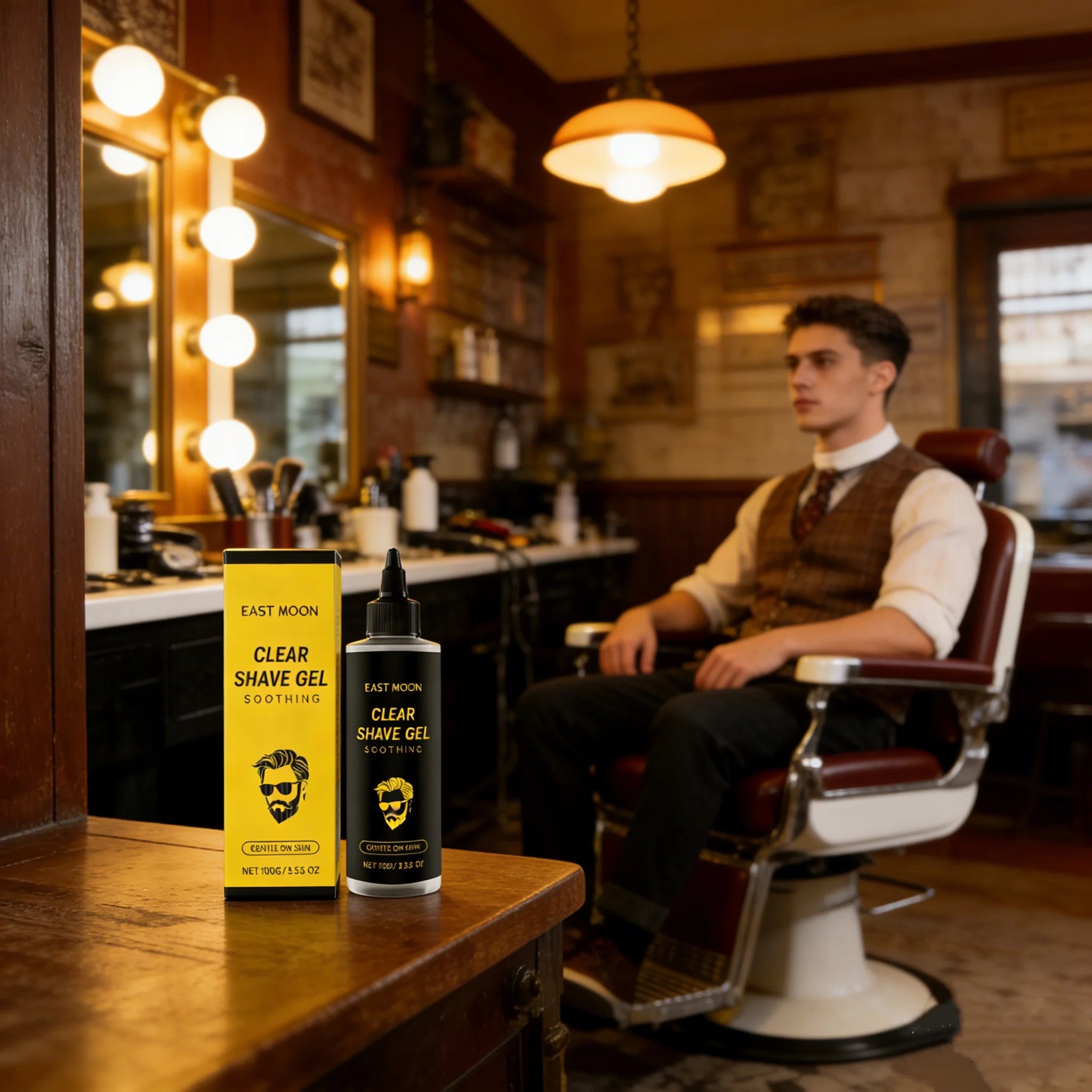 East Moon Man Shaving Care Gel- Relieving Red Sooth Pain Moisturize Damage Growth Inhibition Painless Shave Body Hair Remove Gels