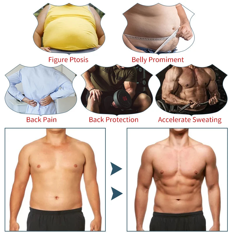 Men`s Abdomen Body Reduce Shaper and Sweat Fitness Sauna Vest - DeRae's Shop For Goods