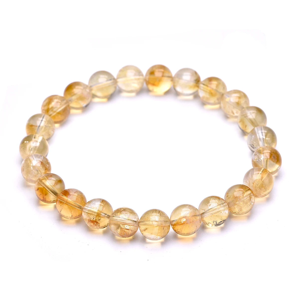 3A Natural Reiki Healing Energy Yelllow Citrine Quartz Chakra Meditation Degausst Beads Bracelets - Unisex Lucky Jewelry