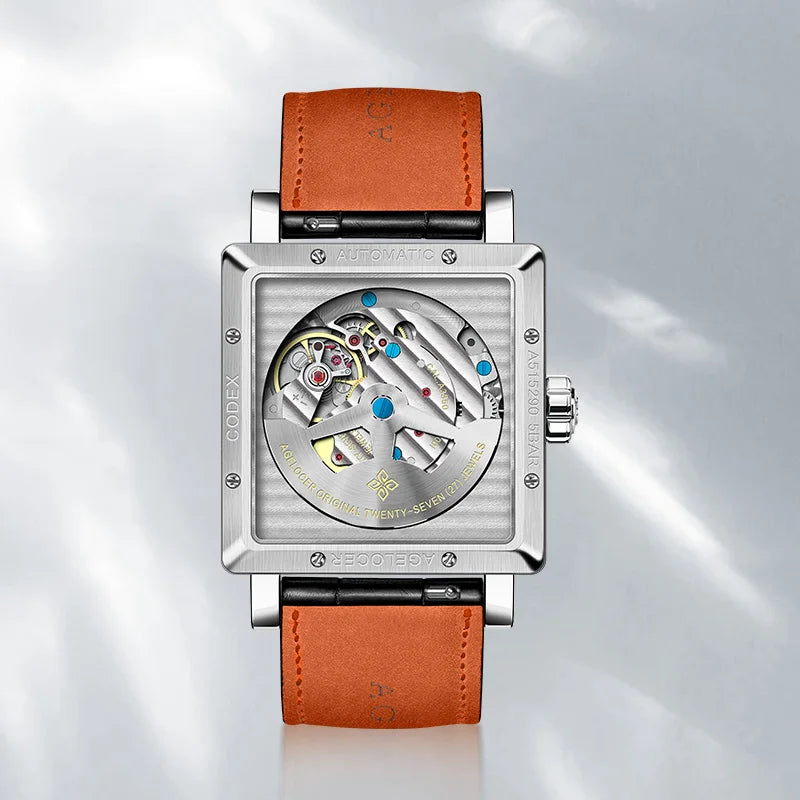 AGELOCER Original Codex Watch- Men's Square Business Formal Automatic Mechanical Watch