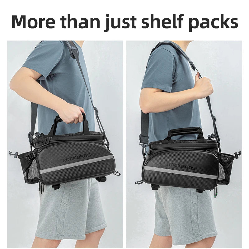 ROCKBROS Bicycle Carrier Bag -MTB Bike Bag Trunk Pannier Cycling Large Capacity Travel Bag,  Bicycle Rear Carrier