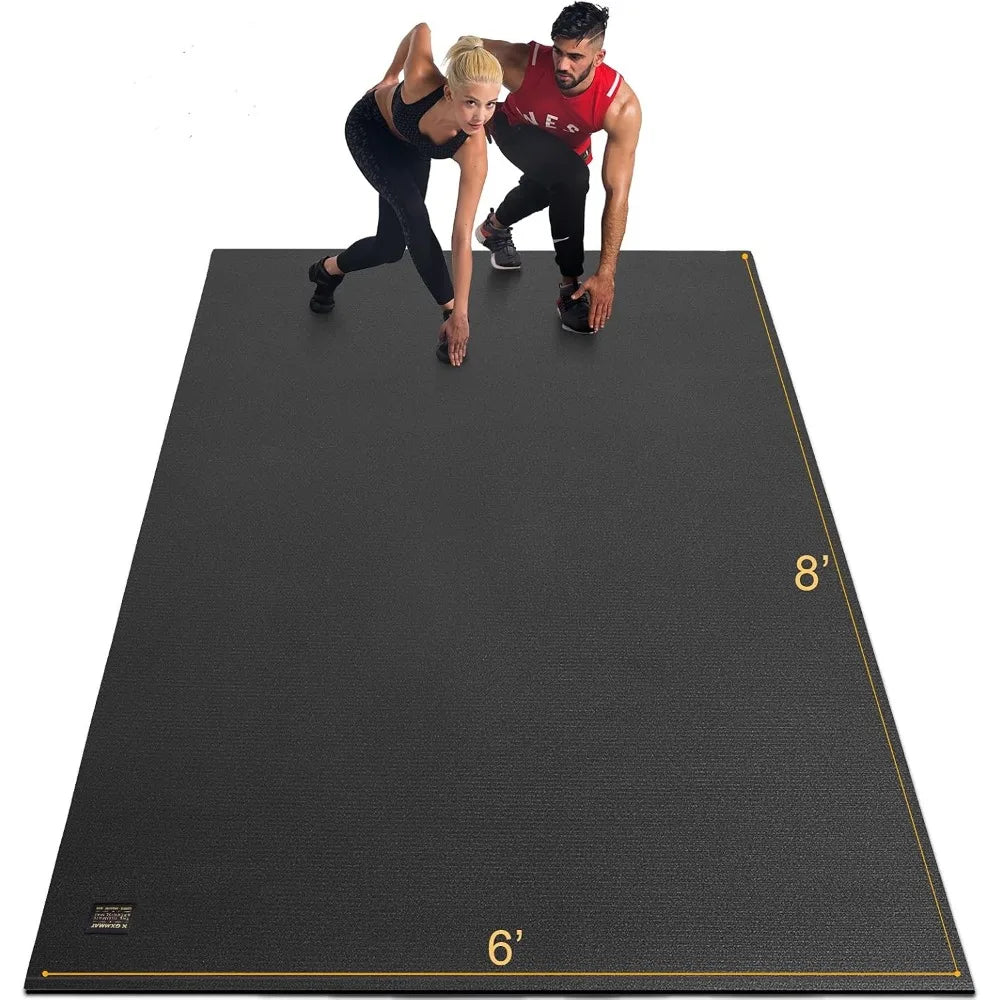 XMSJ Gym Mat- Extra Large Exercise Mat 16'x6'/12'x6'/10'x6'/8'x6'(7mm), Extra Wide Workout Mats for Home Gym Flooring, Non-Slip Thick and Durable.