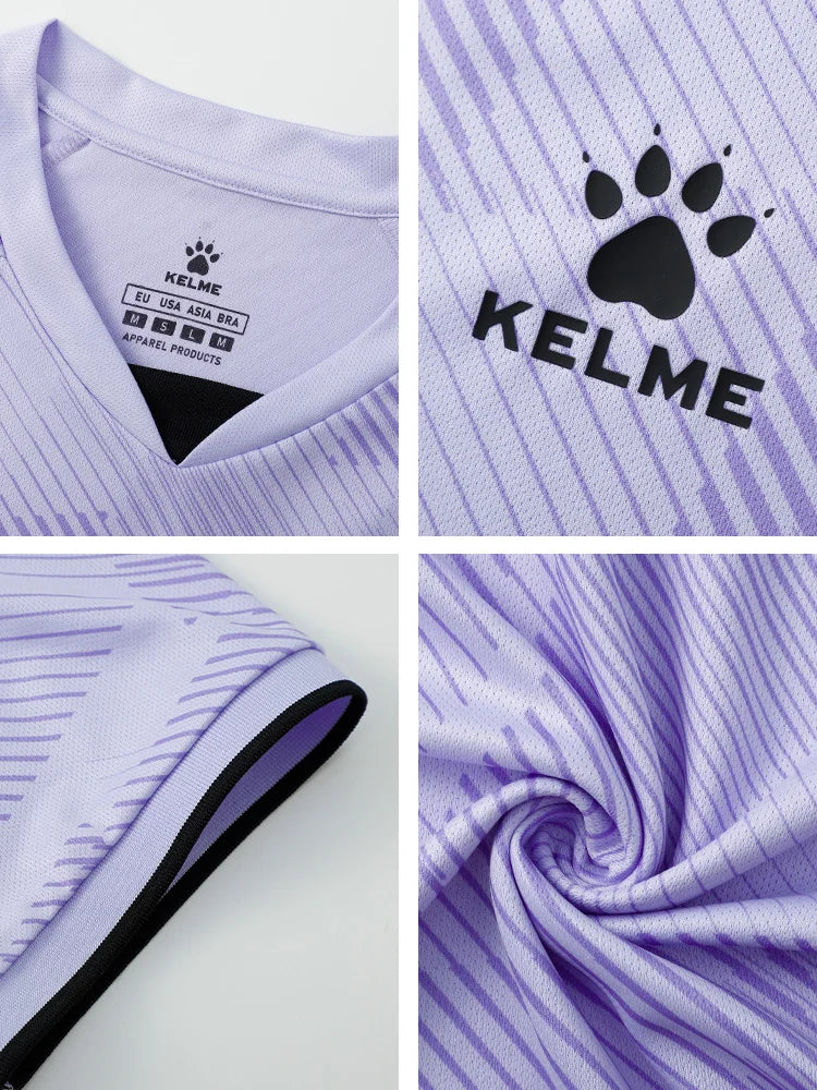 KELME Sports T-Shirt Football Training Set Short-Sleeved Casual Outdoor Running Fitness Breathable Tops