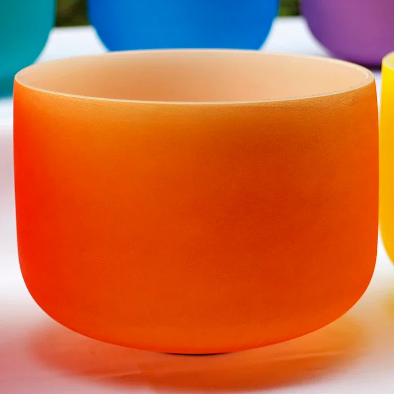 Colorful Crystal Singing Bowl- Buddha Large Tibetan Bowls Yoga Meditation Massage Sound Healing Instrument Handmade Percussion