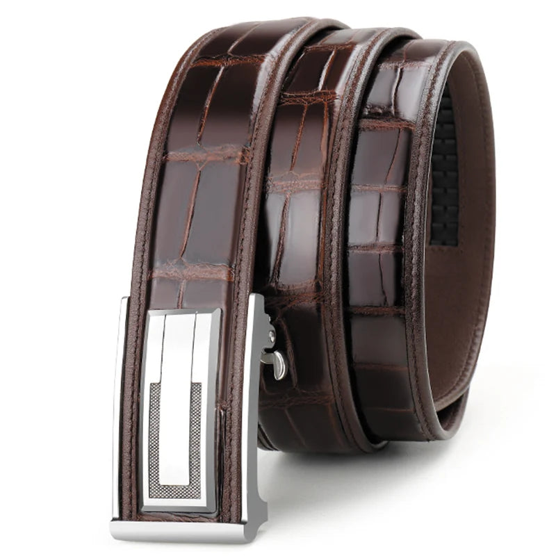 Real Crocodile Genuine Leather Men`s Black Designer Belt for Men lengthening length Male Strap customized Luxurious Trouser