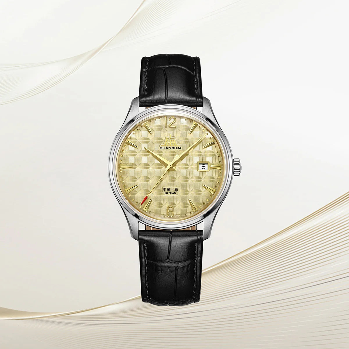 Shanghai Watch 39mm Elegant Men's Watches- ST2130 Movement Automatic Mechanical Clock Arched Sapphire Italian Leather Strap S5006