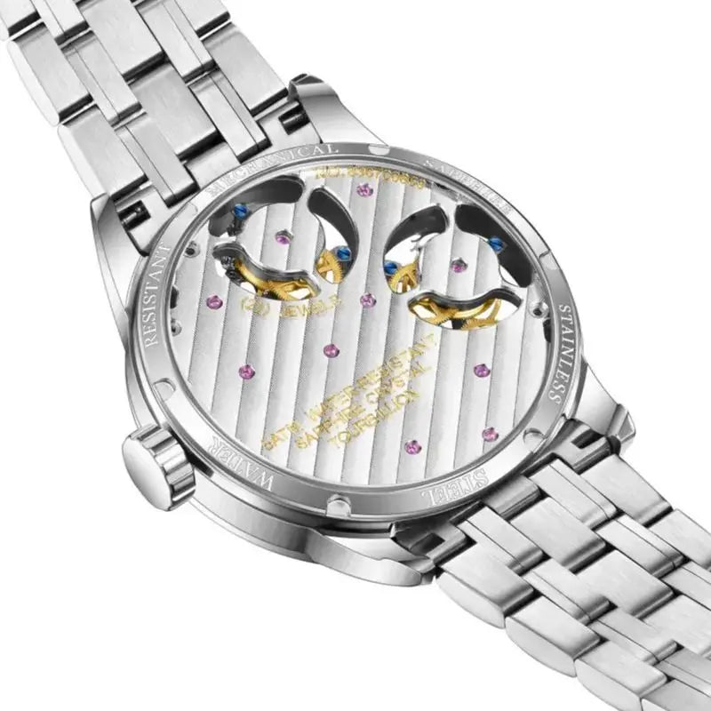 AESOP New Double Tourbillon Movement Mechanical Watches For Men- Male Skeleton Wrist Watch with Luxury Waterproof Sapphire Mirror Lens.