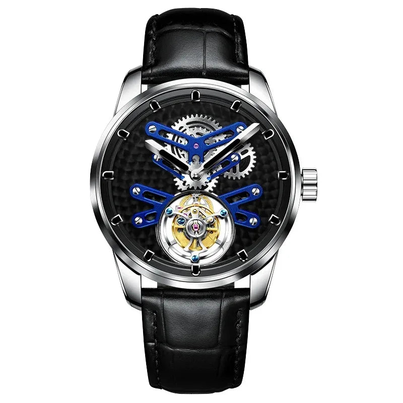 AESOP  Luxury Classic Wristwatch For Men- Skeleton Dial Tourbillon Men's  Automatic Mechanical Watch Stainless Steel and Waterproof