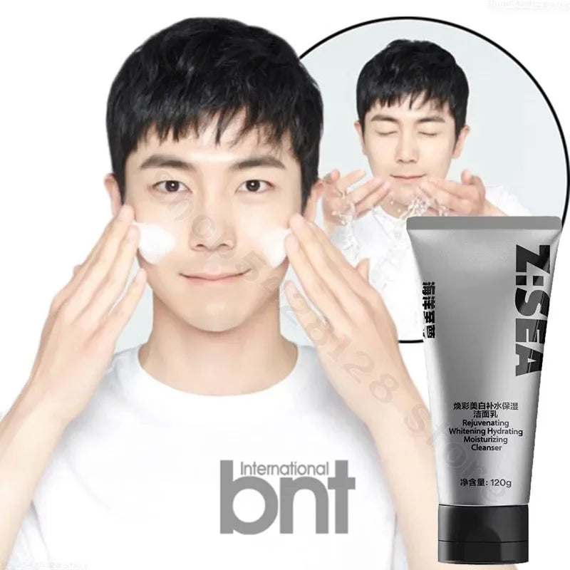 Zsea Facial Cleanser- Men's Deep Cleansing Oil Control Cleanser, Moisturizing, Cleansing, and Shrinks Pores Facial Skin Care