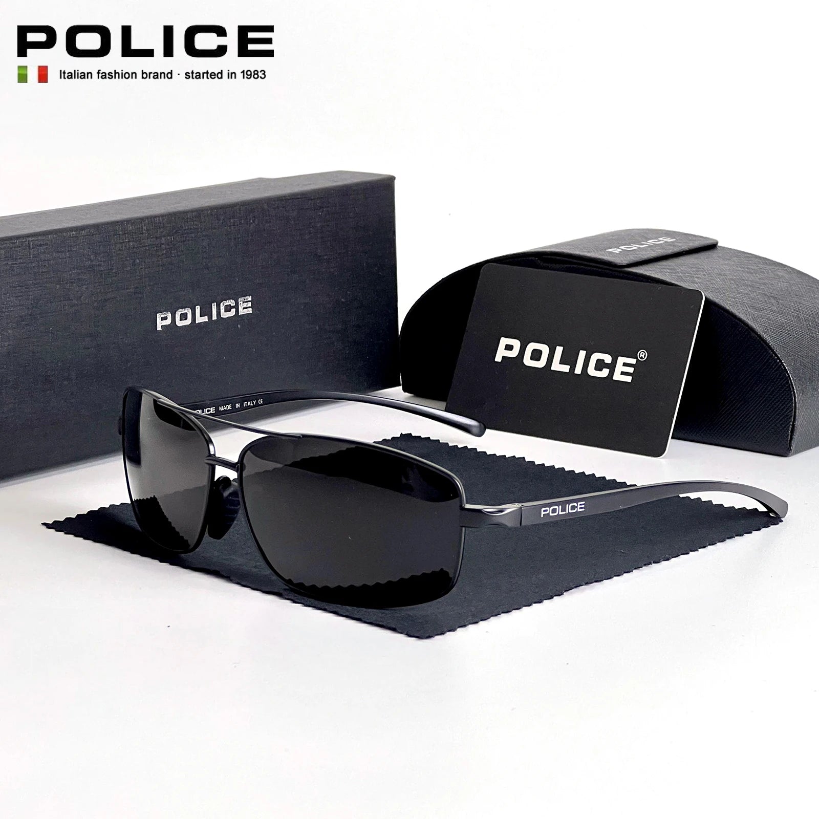 Luxury Brand Policer Sunglasses Polarized for Men- Classic Sun Glasses, High Quality Eyewear Pilot Goggle UV 400 Protection 6247
