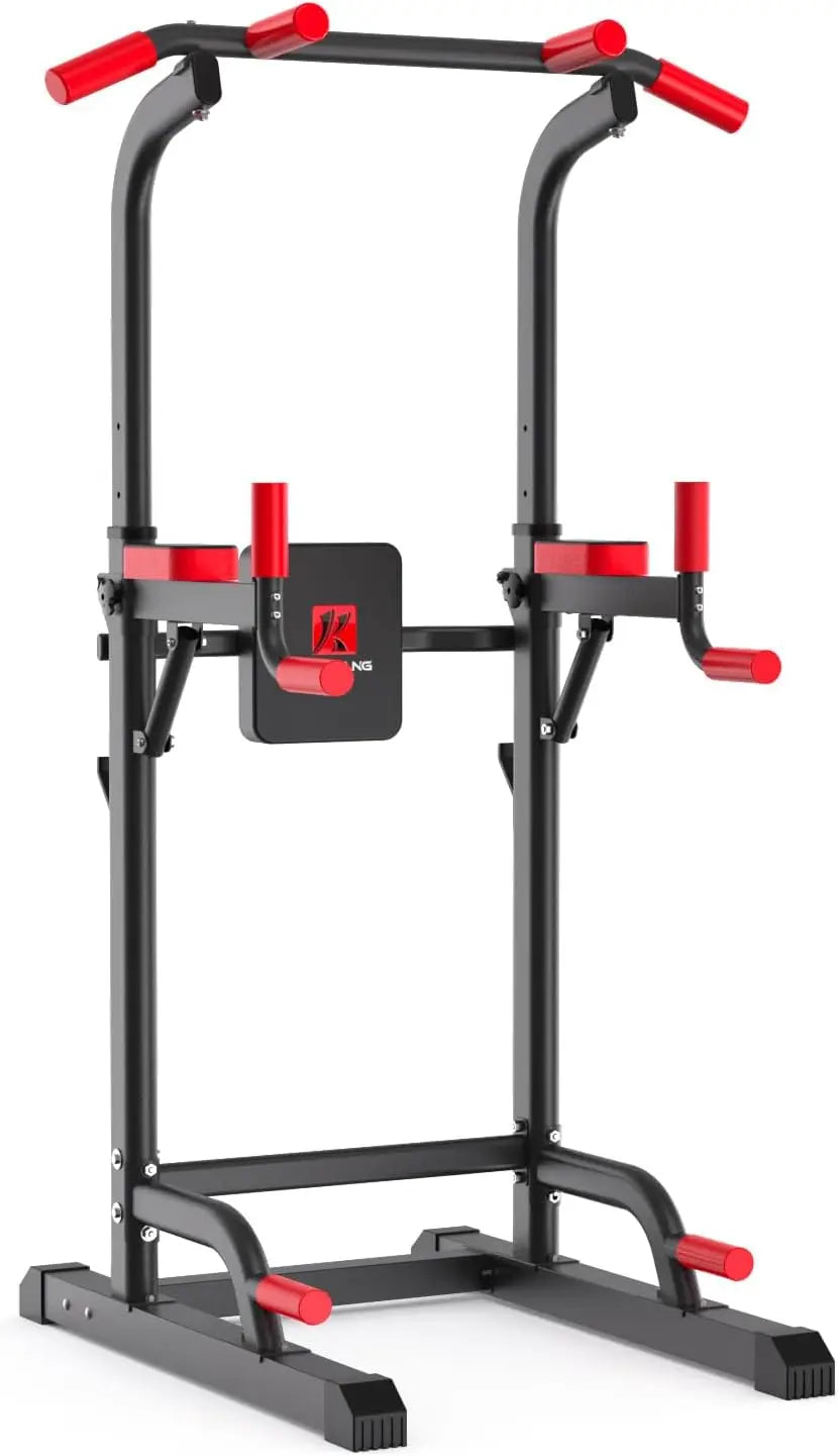 Power Tower Dip Station, Multi-Function Pull Up Adjustable Height Up 85.5" for Home Gym Strength Training Fitness Equipment, 400L
