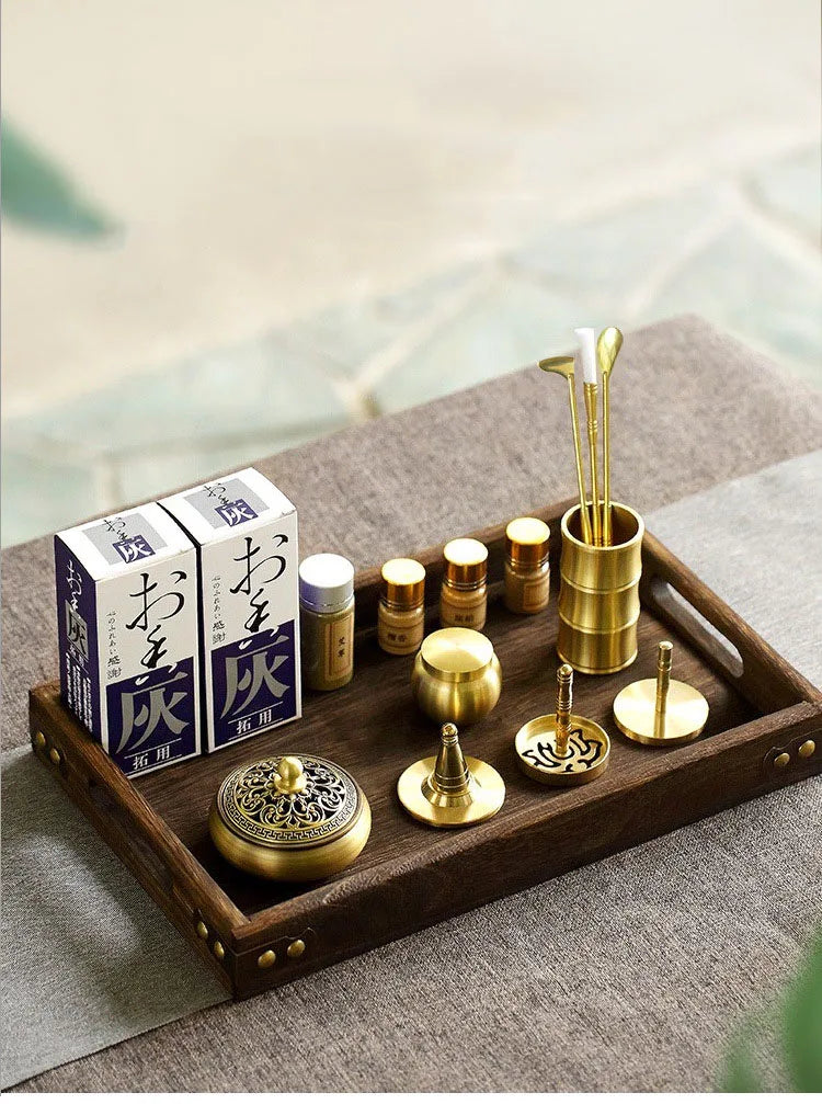 DIY Aromatherapy Brass Incense Burner Making Kit  with Mold Stand for Yoga Meditation Study