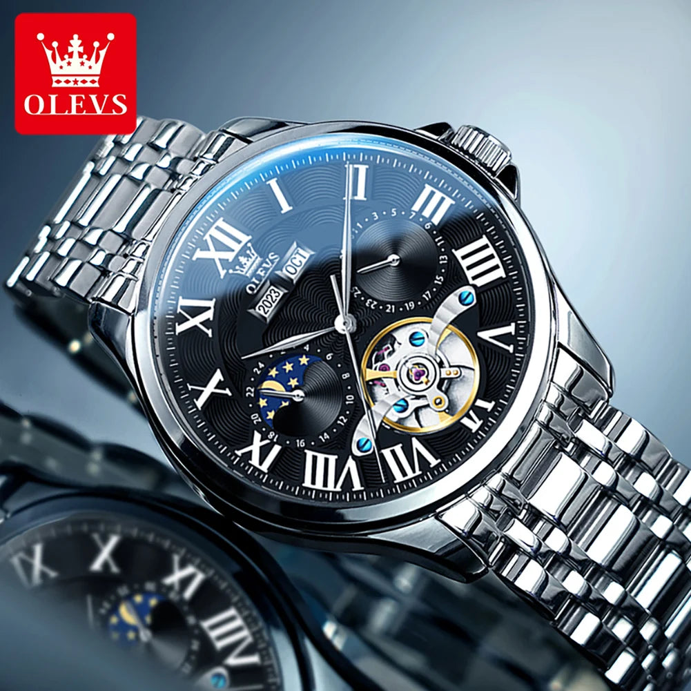 OLEVS 7013 Automatic Luxury Watch for Men- Multifunctional and Waterproof. - DeRae's Shop For Goods