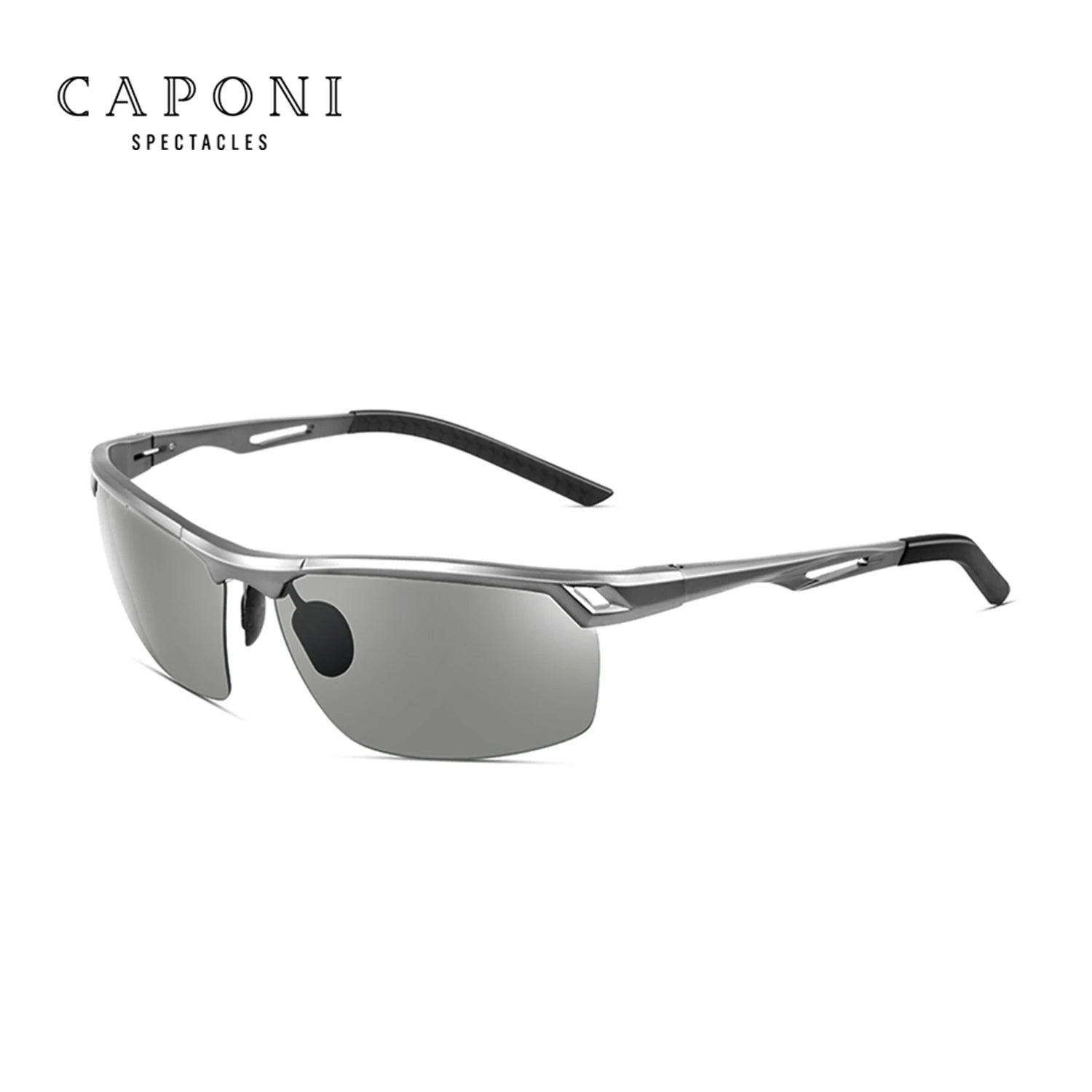 CAPONI Polarized Men’s Outdoor  Sunglasses Photochromic Sport Sun Shade Original Brand Design UV400 Protect Driver Shade BS8550