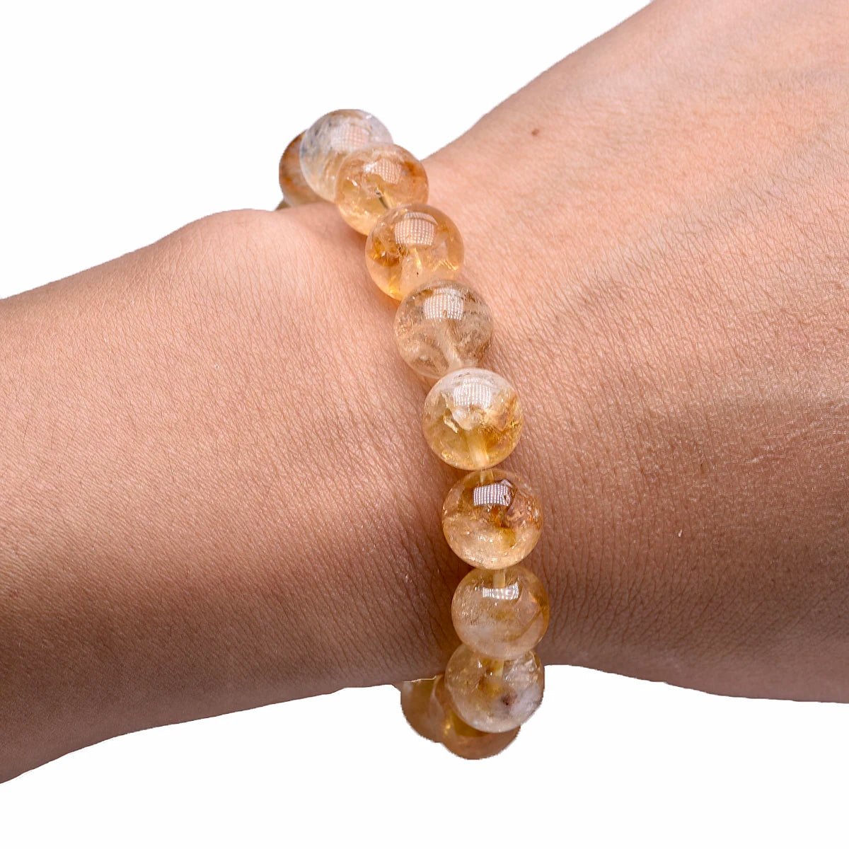 3A Natural Reiki Healing Energy Yelllow Citrine Quartz Chakra Meditation Degausst Beads Bracelets - Unisex Lucky Jewelry