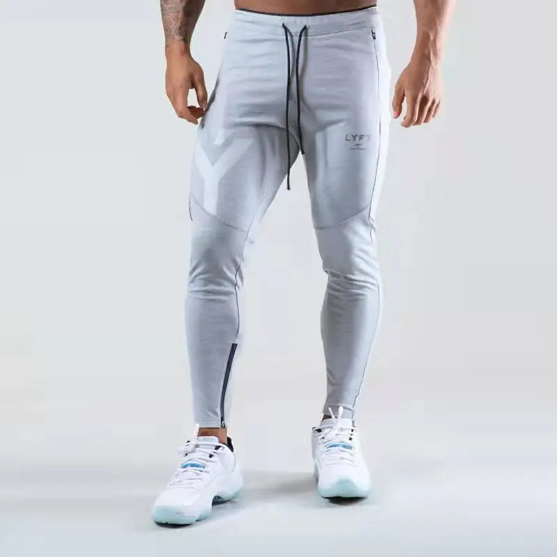 Lyft Men's Breathable Bundle Mouth Zipper Trousers, Leisure Fitness Pants, Free Freight Sports Pants