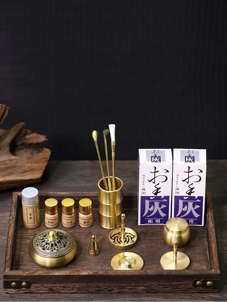 DIY Aromatherapy Brass Incense Burner Making Kit  with Mold Stand for Yoga Meditation Study